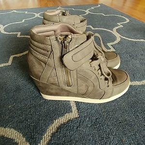 Candies zip lace up hightop heals